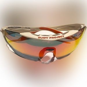 HyperMask Rudy Project cycling running Sunglasses orange & white sports aero